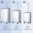 thumbnail image 5 of Hikolayae Mesa Collection Hardside Spinner Luggage Sets in Silver, 3 Piece - TSA Lock, 5 of 9