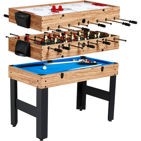 MD Sports 48 Inch 3-In-1 Combo Game Table, 3 Games with Billiards, Hockey and Foosball