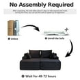 thumbnail image 3 of Liaroo 78.7" Double Chaise Lounge Chair Indoor, Oversized Boneless Sofa Bed, Deep Seat Sleeper Couch Reading Chairs, Cloud Sofas with Cup Holder & Side Pocket for Living Room, No Assembly Required, 3 of 13