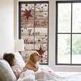 thumbnail image 3 of Vintage Farmhouse Window Privacy Film, Brown Country Star Berries Wooden Grain Static Cling UV Sun Blocking Tint Film Heat Control Windows Films for Bedroom Bathroom, Window Stickers 29.5"x78.7", 3 of 8
