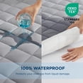 thumbnail image 3 of Protector de colchón impermeable Bedsure acolchado Queen Grey, 3 of 7