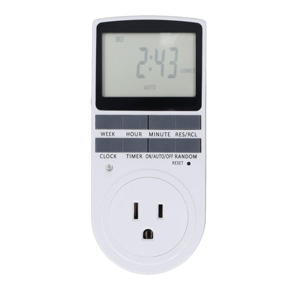 Timing Power Socket, Shutdown Mode Energy Saving Flame Retardant Plugging Resistant Timer Outlet For Home For Working US Plug 120V