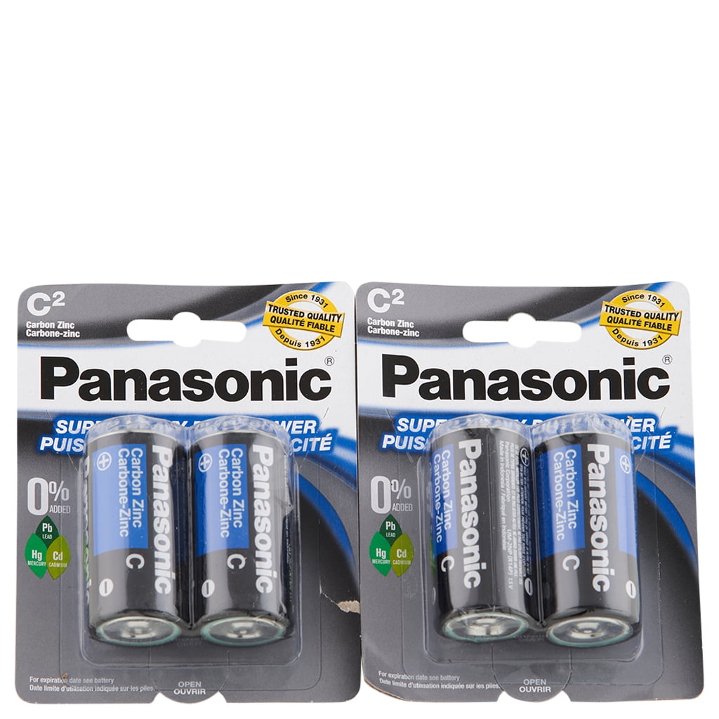 Panasonic Batteries C 2Pack Super Heavy Duty Batteries 2 ct