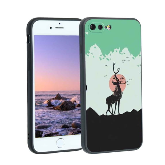 Animal-Nature-83 Phone Case, Degined for iPhone 8 Plus Case Men Women, Flexible Silicone Shockproof Case for iPhone 8 Plus