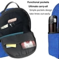 thumbnail image 5 of Zufioo Blue Glitter Print Fashion Large Capacity Backpack, Zippered Multi-compartment Travel Work Campus Lightweight Backpack, Unisex, 5 of 5
