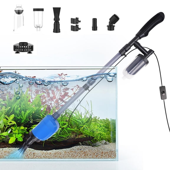 Electric Aquarium Gravel Cleaner, 530 GPH 32W Fish Tank Vacuum for Water Changing