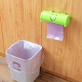 thumbnail image 3 of Dispensador de estante organizador de caja de almacenamiento de bolsa de plástico de basura de montaje en pared adhesivo trasero (verde), 3 of 3