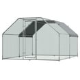 thumbnail image 2 of PawHut Metal Chicken Coop Run, Walk-In Chicken Coop Hen House Cage, 2 of 9