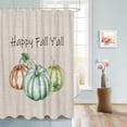 thumbnail image 5 of Fall Shower Curtain Pumpkin Harvest Vintage Shower Curtains for Bathroom Happy Fall Y''all Bath Curtains Sets for Autumn Thanksgiving Seasonal Bathroom Decor Polyester Fabric Waterproof 72 x 84 in, 5 of 6