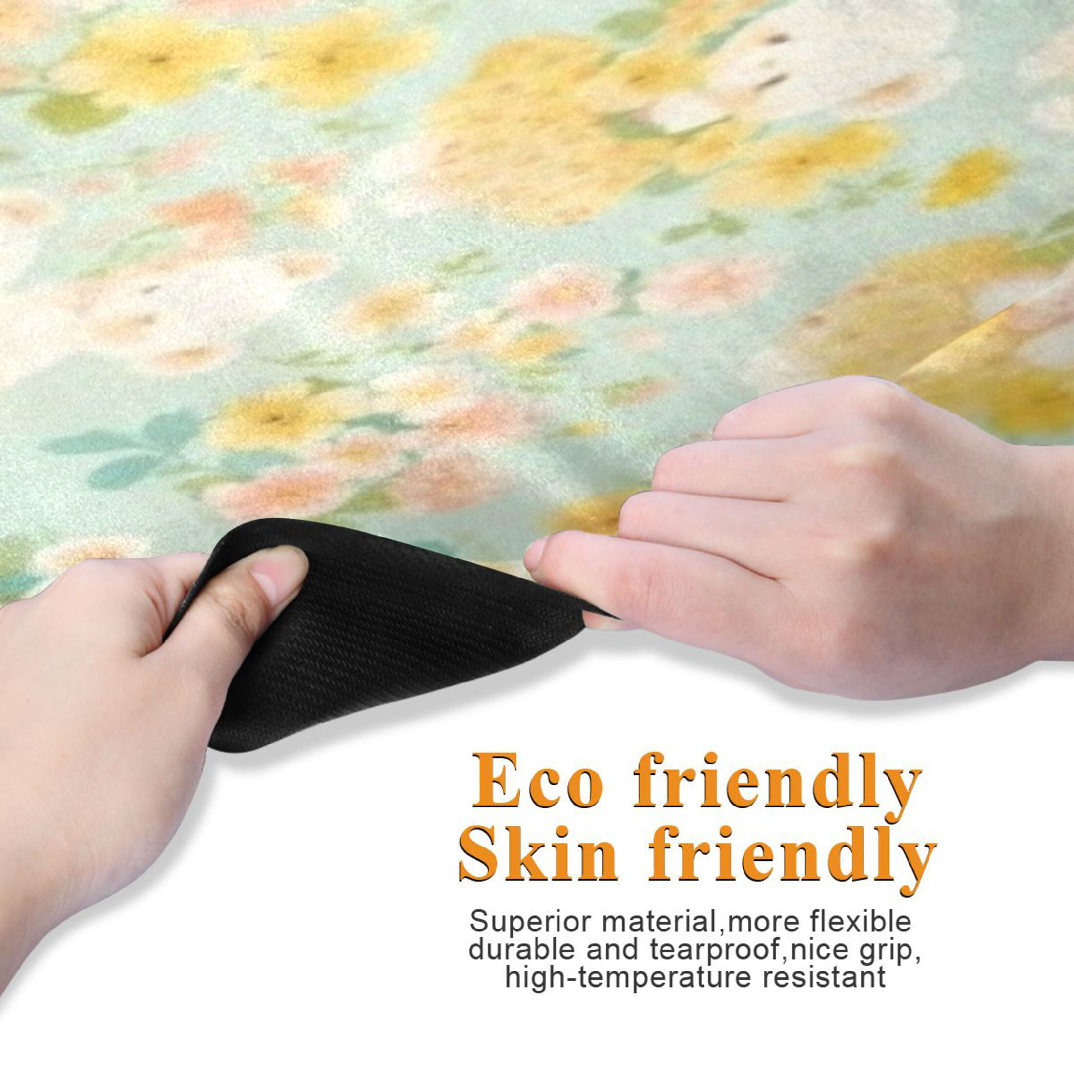 BZSMCE Yoga Mat Women Fitness Mat Mint Bear Floral Pattern