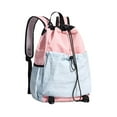thumbnail image 4 of Almencla Drawstring Backpack Badminton Backpack Daypack Professional Tennis Racket Bag Racquet Carrying Bag for Pickleball Gym Fitness Blue Pink, 4 of 8