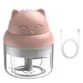 thumbnail image 1 of Picadora de Ajo Picadora de Ajo Inalámbrica Eléctrica USB Picadora de Ajo Molinillo de Jengibre Recargable Portátil, 100ML, Rosa Yuarrent HA003928-01B, 1 of 7