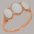 thumbnail image 2 of LBG British Made 14k Rose Gold Natural Opal Womens Statement Ring - 33 size options - Size 6.75, 2 of 7