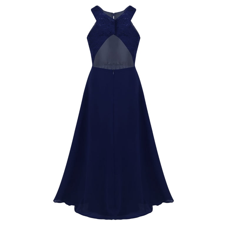 navy evening dress size 16 Glam Navy Blue Sweet 16 Formal Gown with Lace, Blue Prom Dress Party D –  Cutedressy main image 1