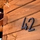 thumbnail image 4 of House Number Plaque Zinc Alloy Aged Bronze 6 Inch 15cm High Screw Mounted Address Sign, 4 of 4