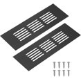 thumbnail image 1 of Air Grilles - 2 Pieces - Skirting board ventilation grille - Aluminum alloy - With screws - Ventilation covers - Heat dissipation - Ventilation holes - Ventilation hood - Suitable for kitchen, bathro, 1 of 5