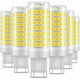 thumbnail image 1 of Bombilla LED G9, luz blanca diurna 6000 K, base G9 de 5 W, equivalente a luz halógena de 48 W, iluminación de araña regulable en blanco frío, 530 LM, iluminación de 360 grados, ahorro de energía,, 1 of 5