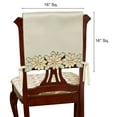 thumbnail image 3 of Winter Holiday Poinsettia Ivory Chair Cover Set of 2 with Handcrafted Cutwork Flowers, 3 of 5