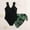 Black, variant on Girls Two-Piece Swimsuit Set (For 9-16Y) Flying Sleeve One-Piece Bathing Suit with Yarn Tutu Skirt Youth Beach Wear Set Blue Size 11-12Years