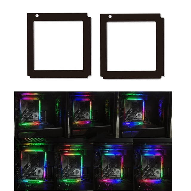 2 licencias traseras RGB de 5 emiten luz decorativa ARGB Sync Back-Plane Back Light para licencia base , licencia base para juegos, escritorio, ca Hugo tablero de luz