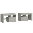 thumbnail image 3 of vidaXL Nightstand 2 Pcs Bedroom Storage Cabinet Bedside Table for Home Bedroom, 3 of 3