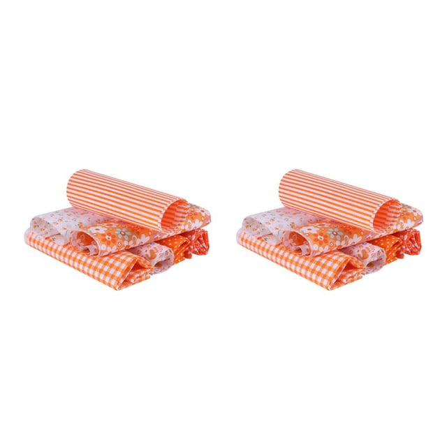 Cateissary Paquete de 7 telas de algodón de tejido liso estampado Floral 25x25cm 2piezas CBP005416