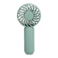 thumbnail image 5 of Ventilador portátil de mano con carga USB, ventilador de viaje bonito ajustable de 3 velocidades, color verde y negro, 5 of 5