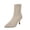 Beige, variant on Women's Pointed Toe Sock Boots Knit Mesh Stiletto High Heel Slim Fit Ankle Booties for Party Evening
