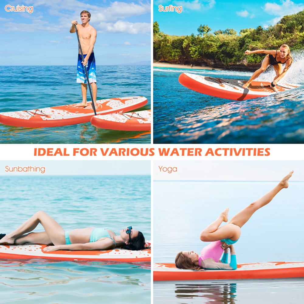 Topcobe Inflatable Stand Up Paddle Board with Backpack Aluminum Paddle Pump, Outdoor Sports Equipment/Accessories-M