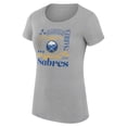 thumbnail image 2 of Women's G-III 4Her by Carl Banks Heather Gray Buffalo Sabres Super-Slim Fit Lightweight Collage Team Graphic T-Shirt, 2 of 3