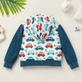 thumbnail image 3 of FYMNSI Toddler Boy Hooded Sweatshirts Color Block Car Printed Hoodie with Pocket Boys Winter Clothes 2-3T, 3 of 8