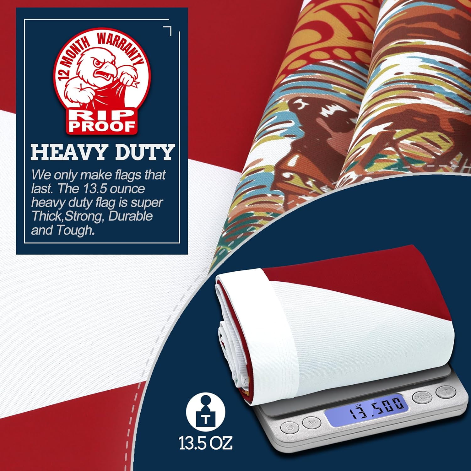 Anley Rip-Proof Double Sided 3-Ply Florida State Flag 3x5 Foot - USA FL State Flags 300D Polyester