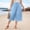 Sky Blue wide leg capri pants for women a1, variant on Cagogo Women Plus Size Wide Leg Capri Pants Elastic Waist Summer Casual Flowy Beach Lounge Trousers Cropped Palazzo Pants for Vacation Work Clothes, Sky Blue S