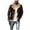 Brown, variant on Winter Jackets for Men European and Men's Personality Street Retro Plus Velvet Solid Color Motorcycle Washed Leather Jacket Jacket Size:3XL
