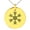 Gold, variant on Rose Gold Stainless Steel Compass Snowflake Engraved Small Medallion Circle Charm Pendant Necklace