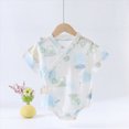thumbnail image 2 of CAUYDY Infant Boy Romper Preemie Short Sleeve Sleepers for Girl Newborn Comfy Pajamas Spring Summer Baby Clothes 0-3M 6-9M 12-18M Sizes 9-12 Months,Light Blue, 2 of 5