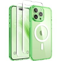 Magnetic for iPhone 14 Pro Max Case, [Compatible with MagSafe] [Full Camera Protection] Shockproof Protective Slim Translucent Matte Phone Case for iPhone 14 Pro Max 6.7'', Clear Green