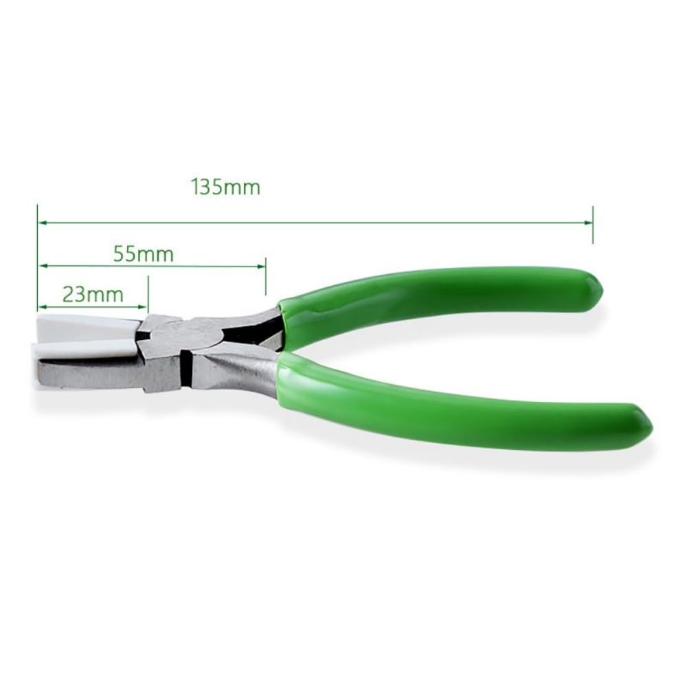 3Pcs Jewelry Pliers Set Including 6-in-1 Jewelry Pliers Bent Nose Pliers Flat Nylon Nose Pliers