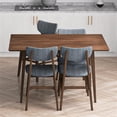 thumbnail image 3 of Brooks Modern Solid Wood Walnut 5 Piece Dining Room & Kitchen Set, 3 of 6