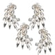 thumbnail image 3 of pares de pendientes elegantes con forma de gota retro para mujeres y niñas, accesorio de joyería de aleación, color plateado, 3 of 5