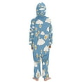 thumbnail image 3 of Vzayyk 4T-14Y Size Aviliable Cozy One-Piece Footless Sleeper Pajama Simple Line Art, 3 of 8