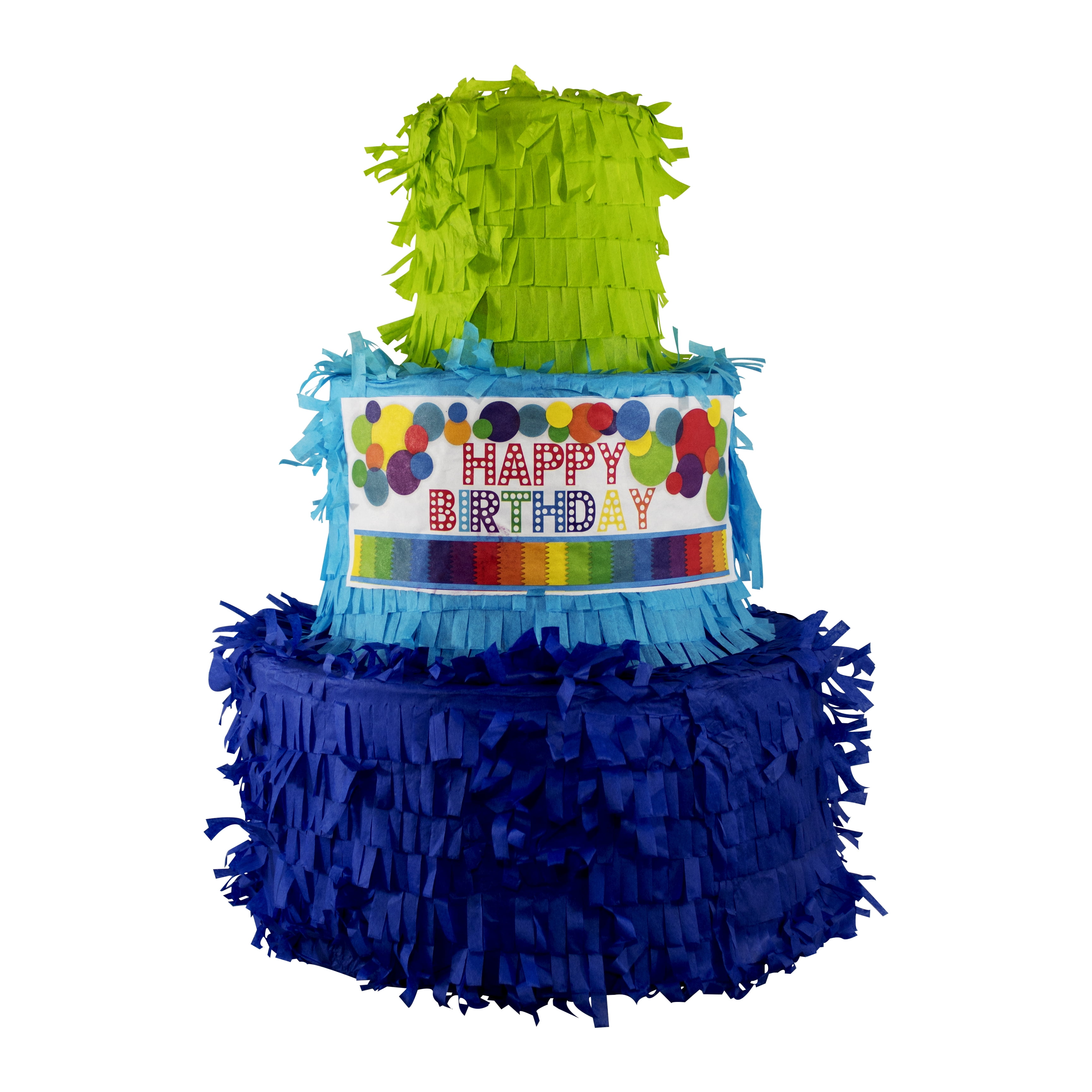 Assorted Colors Asymmetrical Pinata, 15.0" x 19.5