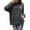 Dark Grey, variant on Fancyglim Women's Crew Neck Sweatshirt casual Long Sleeve Oversized Blouses White 4XL