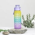 thumbnail image 5 of 1 Pc 1000ml Motivational Water Bottle with 7 Flavour Pods and Time Marker Reminder – Water Tracker Bottles with Times to Drink - Leak-Proof BPA Free Hydration Sports Daily Water Bottle Jug, Pink, 5 of 7