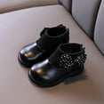 Toddler Girl Boots,Fashion Autumn and Winter Girls Boots Round Toe Flat