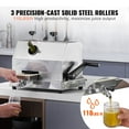 thumbnail image 2 of KFFKFF Industrial Sugarcane Juice Press, 110LBS/H Output Sugarcane Juice Maker with Trio Stainless Steel Rollers and 2.4" Broad Inlet, Manual Sugarcane Juice Extractor for Business/Home Use, 2 of 9