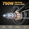 thumbnail image 5 of Pikabike Foldable Electric Bike for Adults, 48V 15Ah , 14" E-Bike, 750W Peak Motor,45 Miles Range,UL 2849 Certified, 5 of 9