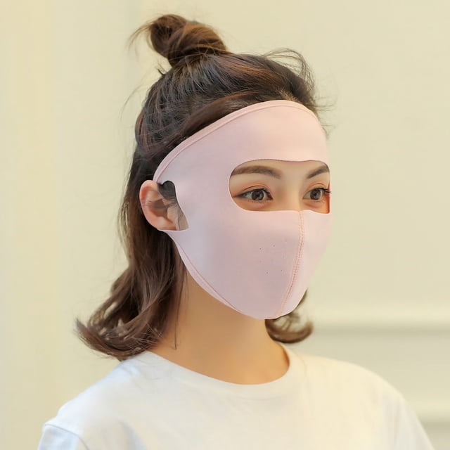 "Mascarilla de Protección Solar 360° de Tela de Seda de Hielo y Algodón, Cómoda y Transpirable, Color Nieve, " YUNYI BRAND Deportes