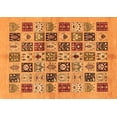 thumbnail image 1 of Ahgly Company Indoor Rectangle Oriental Orange Modern Area Rugs, 6' x 9', 1 of 4