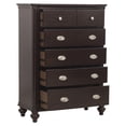thumbnail image 5 of Benjara Transitional Style Wooden Chest with 5 Drawers and Turned Legs, Brown, 5 of 5